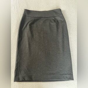 NWT Grace Elements Gray Pencil Skirt Size 6 Stretch Office Career Workwear